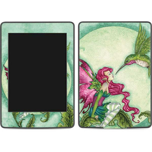 Amy Brown Flirting Fairy and Hummingbird Amazon Kindle Skin
